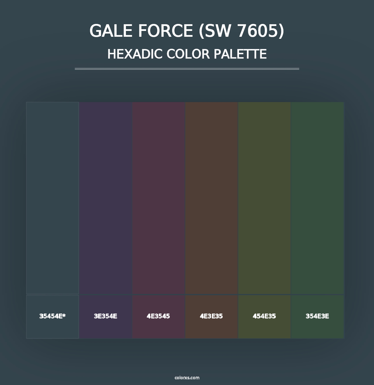 Gale Force (SW 7605) - Hexadic Color Palette