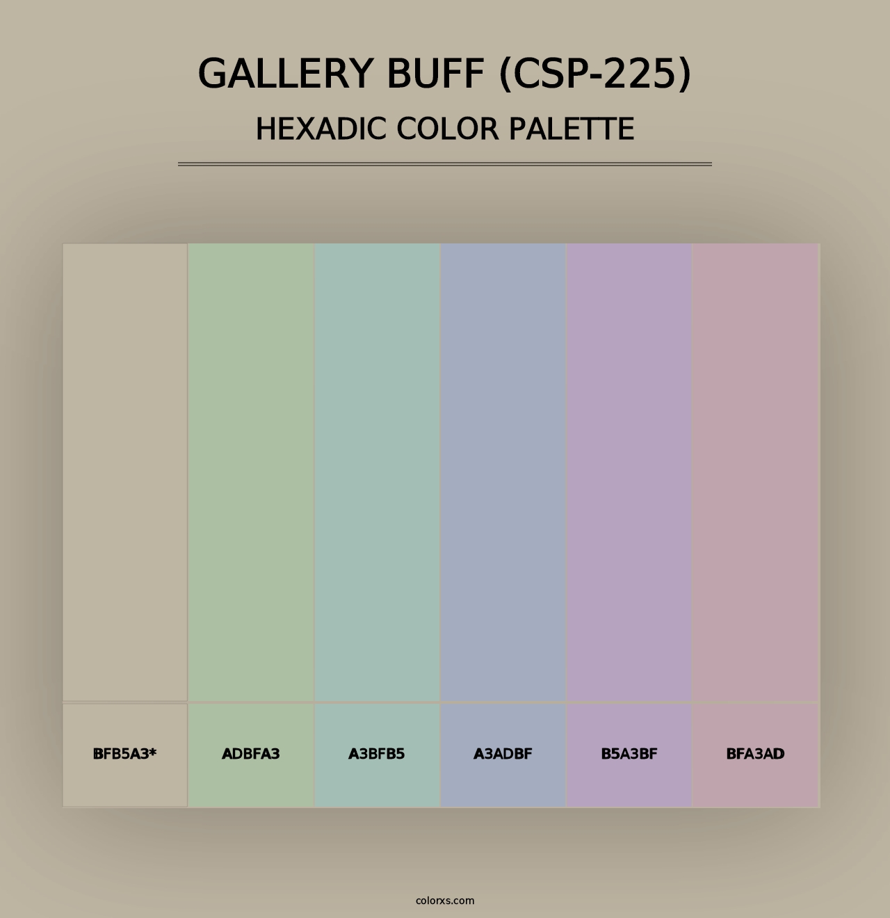 Gallery Buff (CSP-225) - Hexadic Color Palette