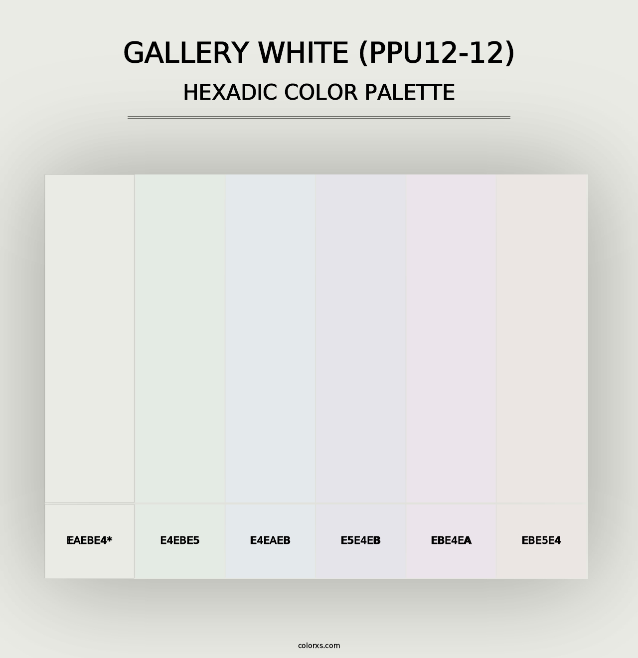 Gallery White (PPU12-12) - Hexadic Color Palette