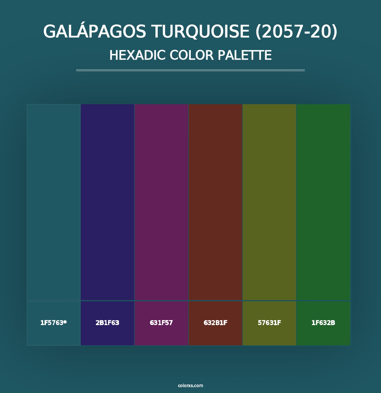 Galápagos Turquoise (2057-20) - Hexadic Color Palette