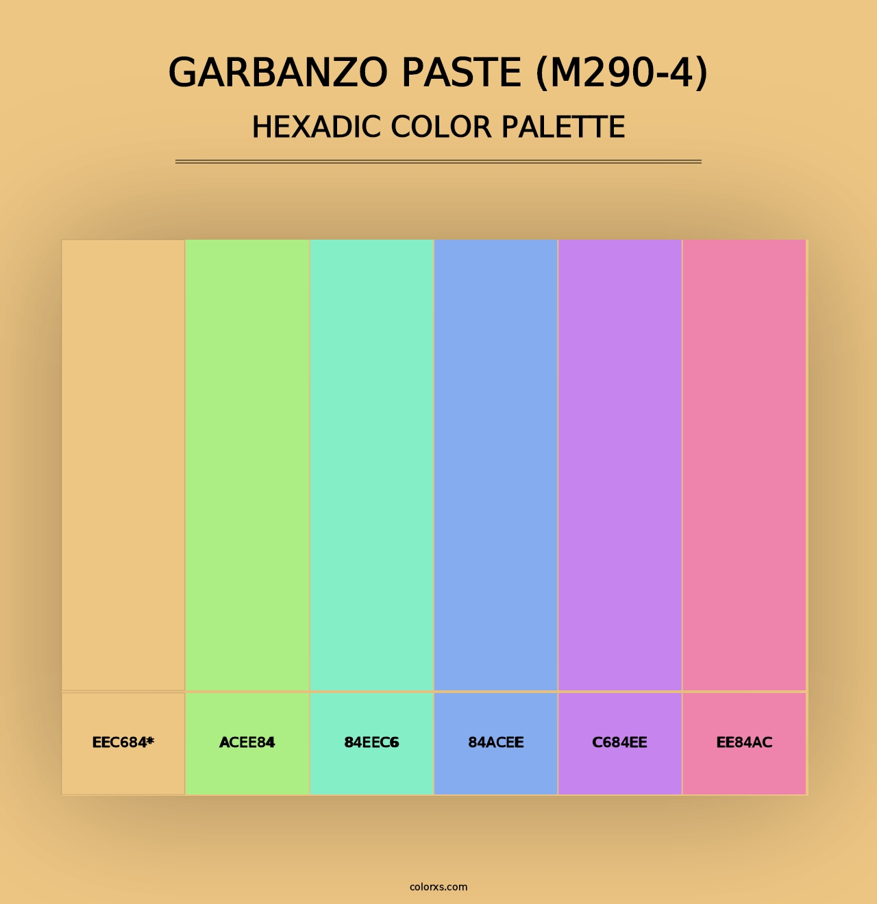 Garbanzo Paste (M290-4) - Hexadic Color Palette