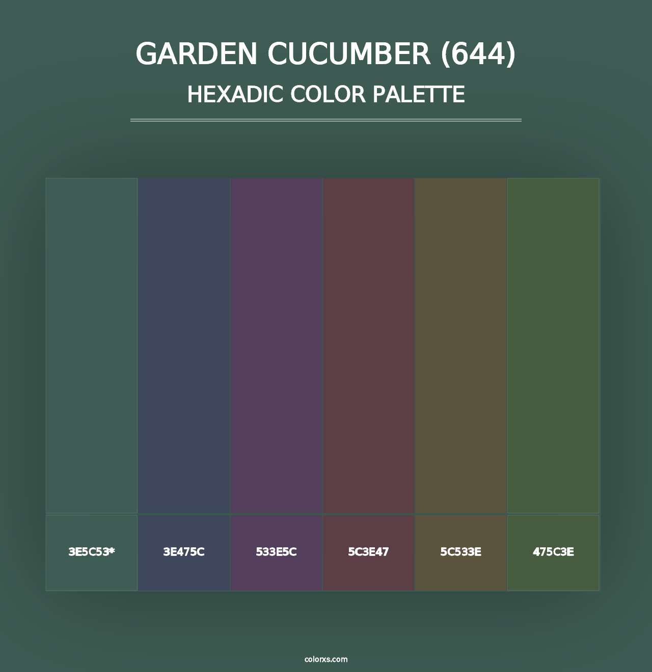 Garden Cucumber (644) - Hexadic Color Palette