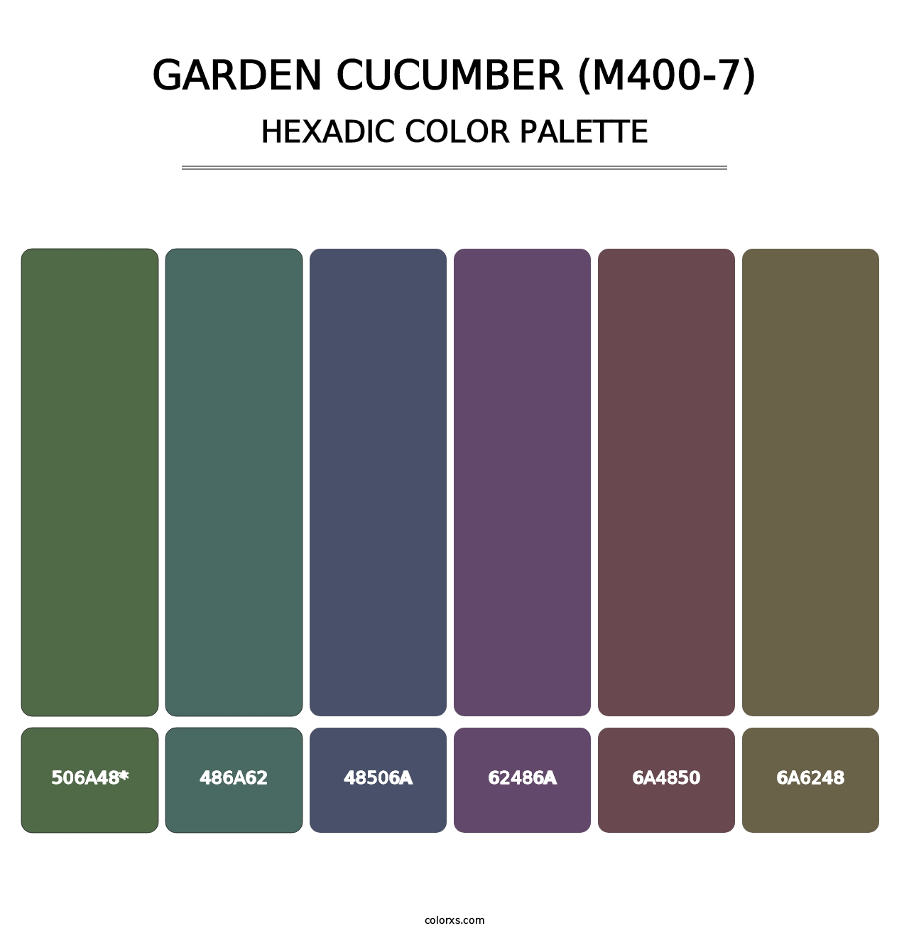 Garden Cucumber (M400-7) - Hexadic Color Palette