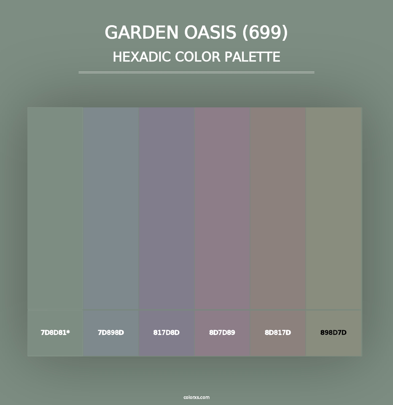 Garden Oasis (699) - Hexadic Color Palette