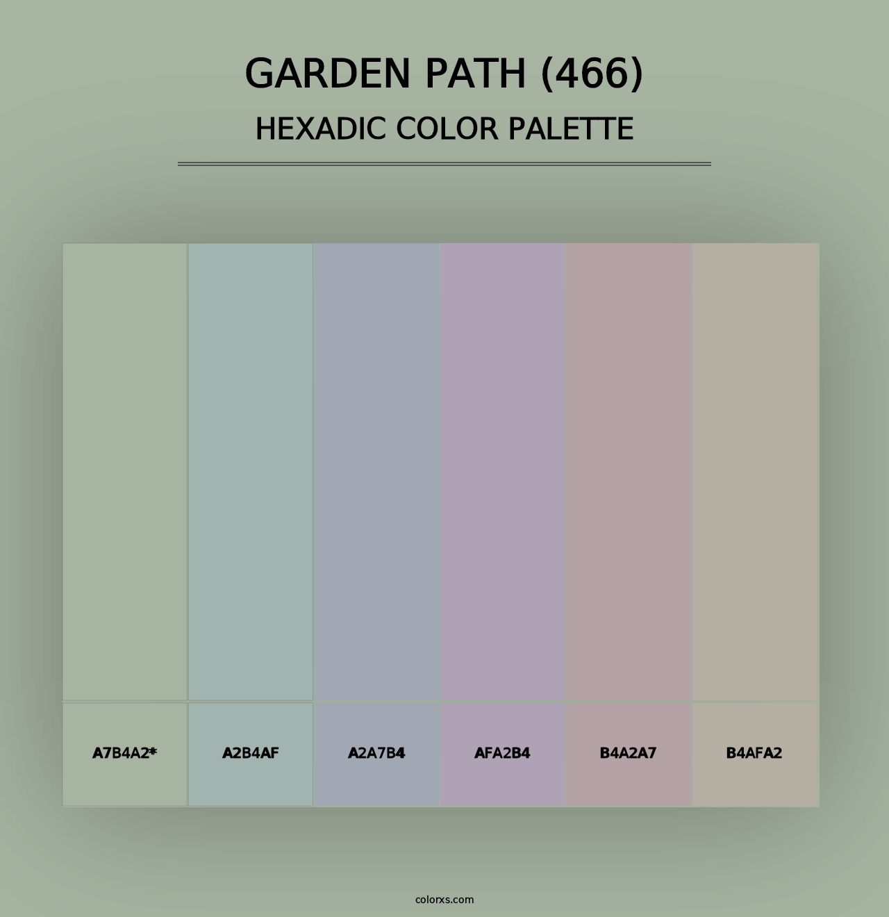 Garden Path (466) - Hexadic Color Palette