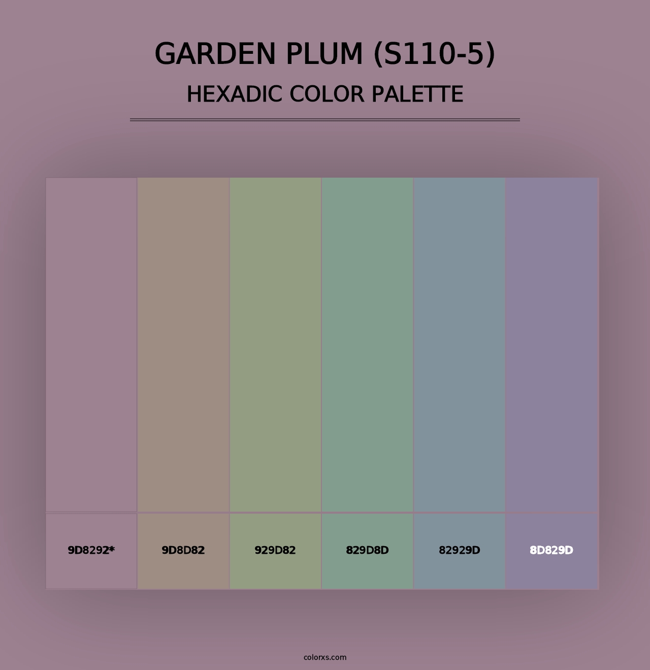 Garden Plum (S110-5) - Hexadic Color Palette