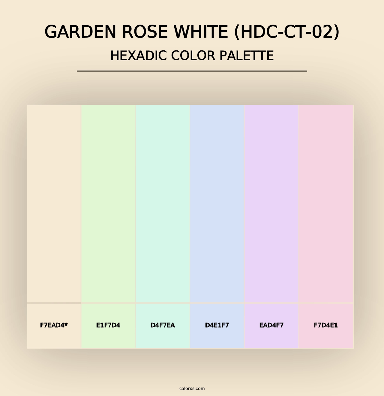 Garden Rose White (HDC-CT-02) - Hexadic Color Palette