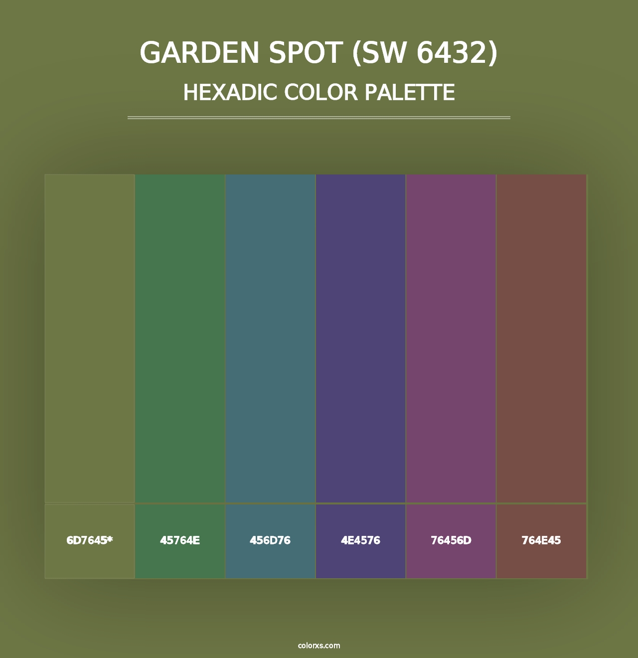 Garden Spot (SW 6432) - Hexadic Color Palette