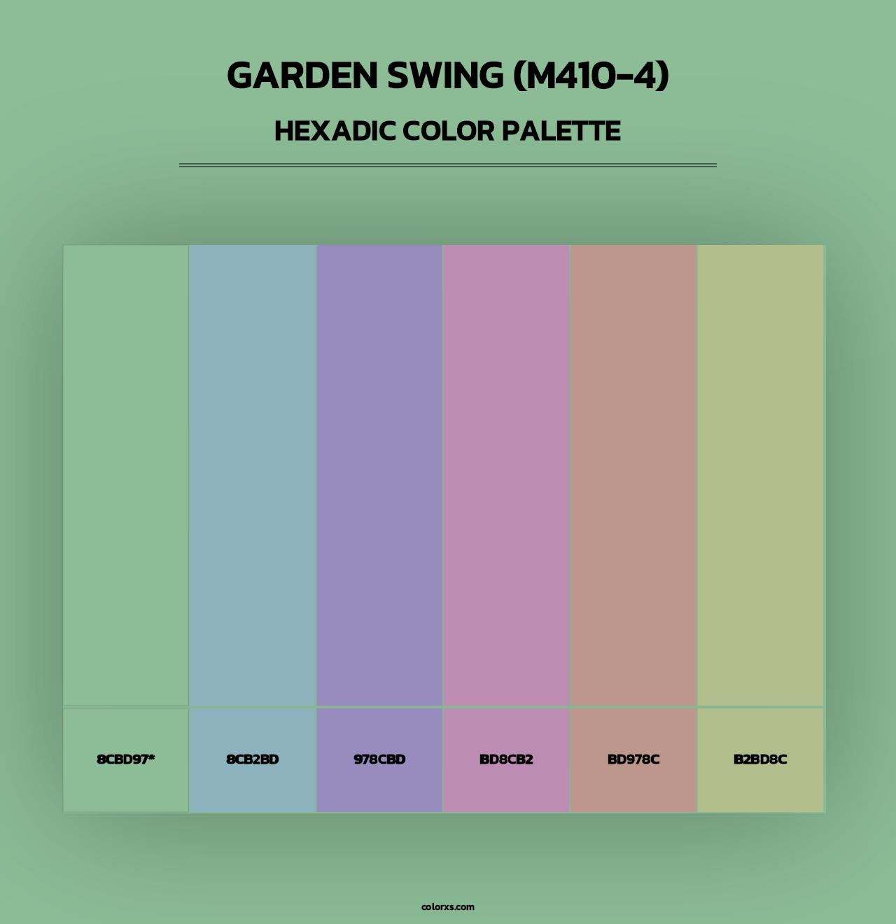 Garden Swing (M410-4) - Hexadic Color Palette