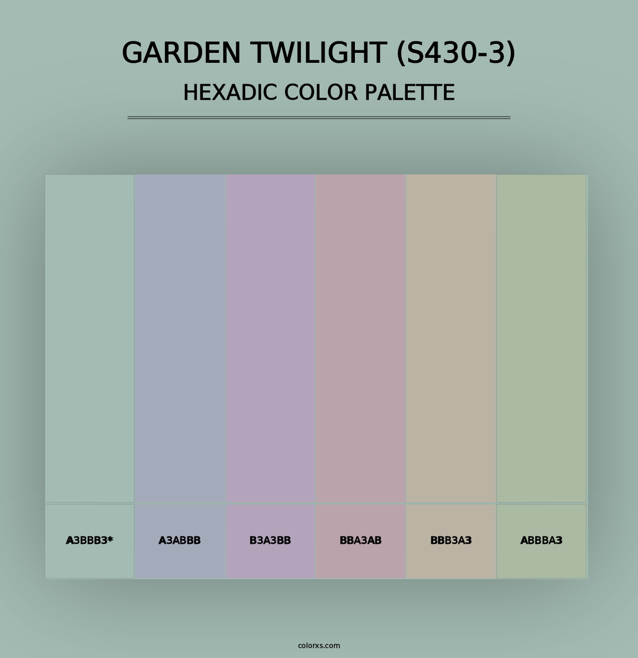 Garden Twilight (S430-3) - Hexadic Color Palette