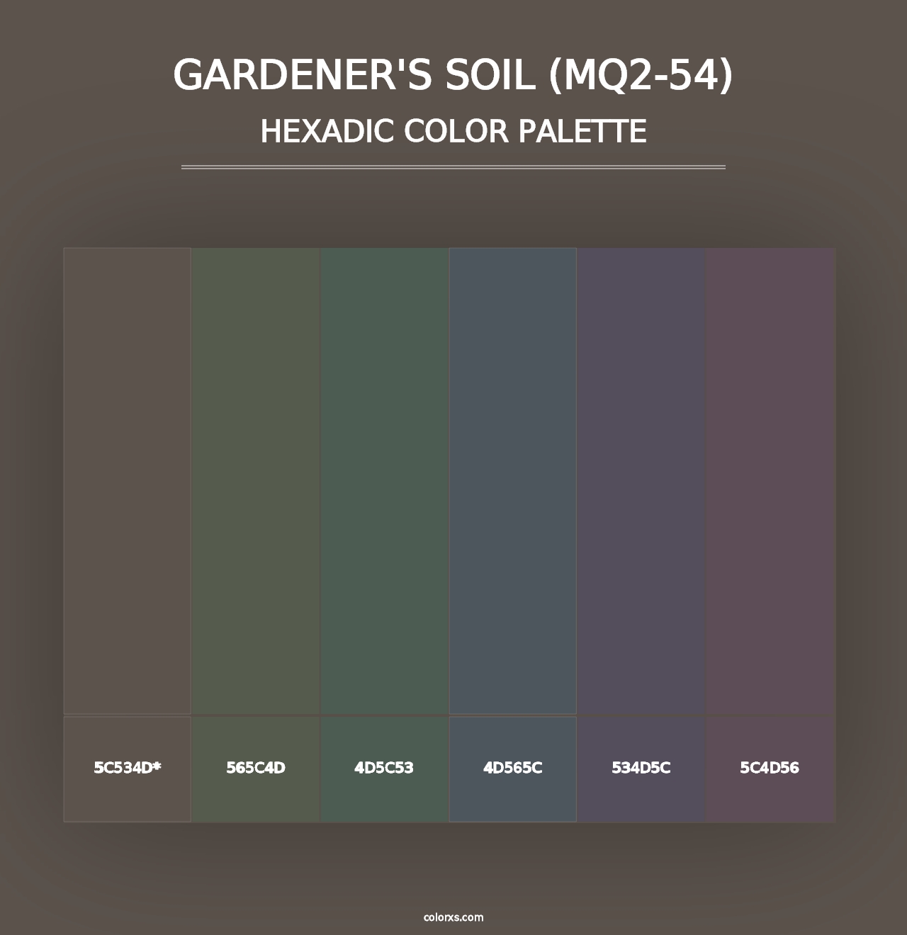 Gardener'S Soil (MQ2-54) - Hexadic Color Palette