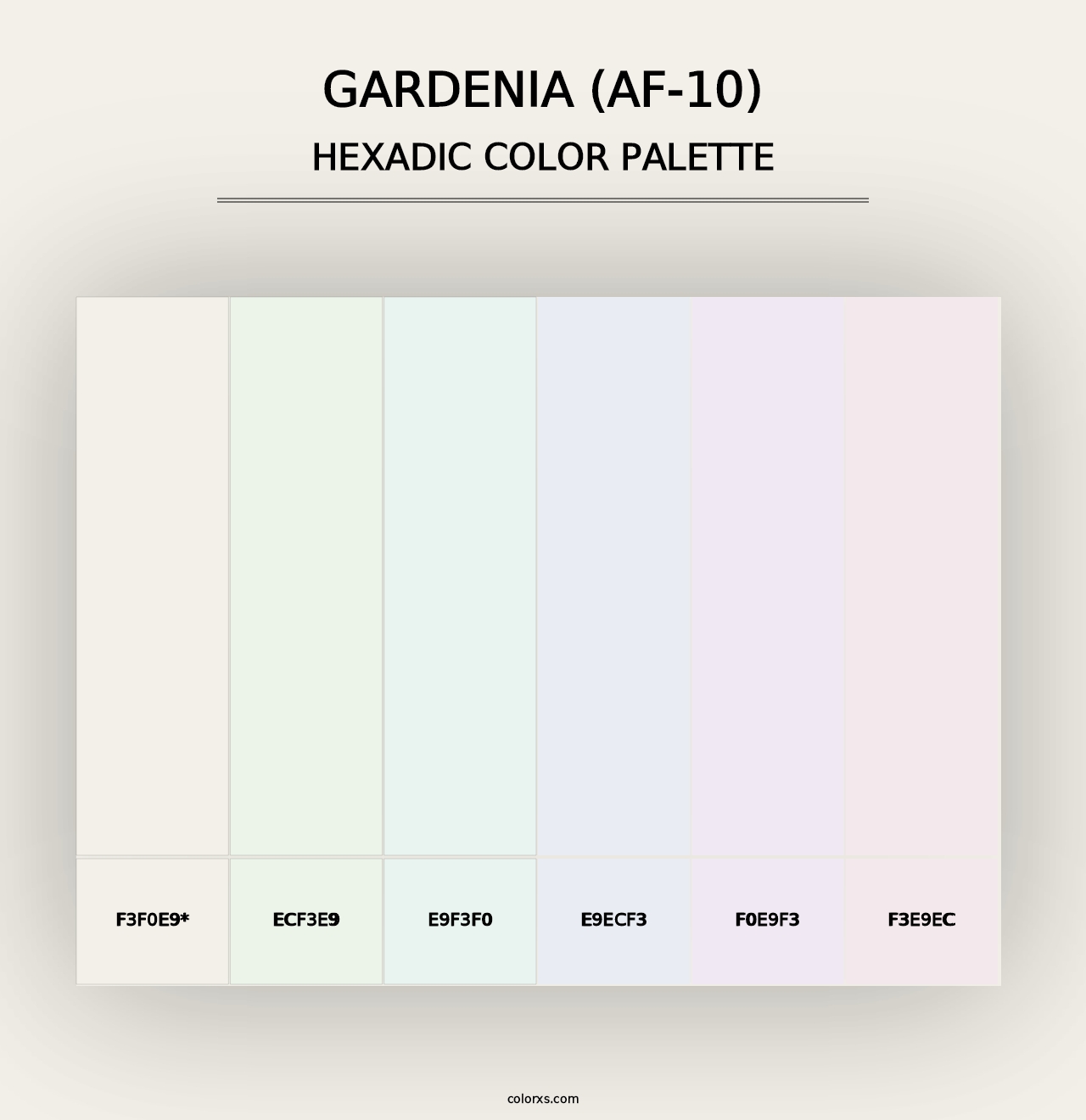 Gardenia (AF-10) - Hexadic Color Palette