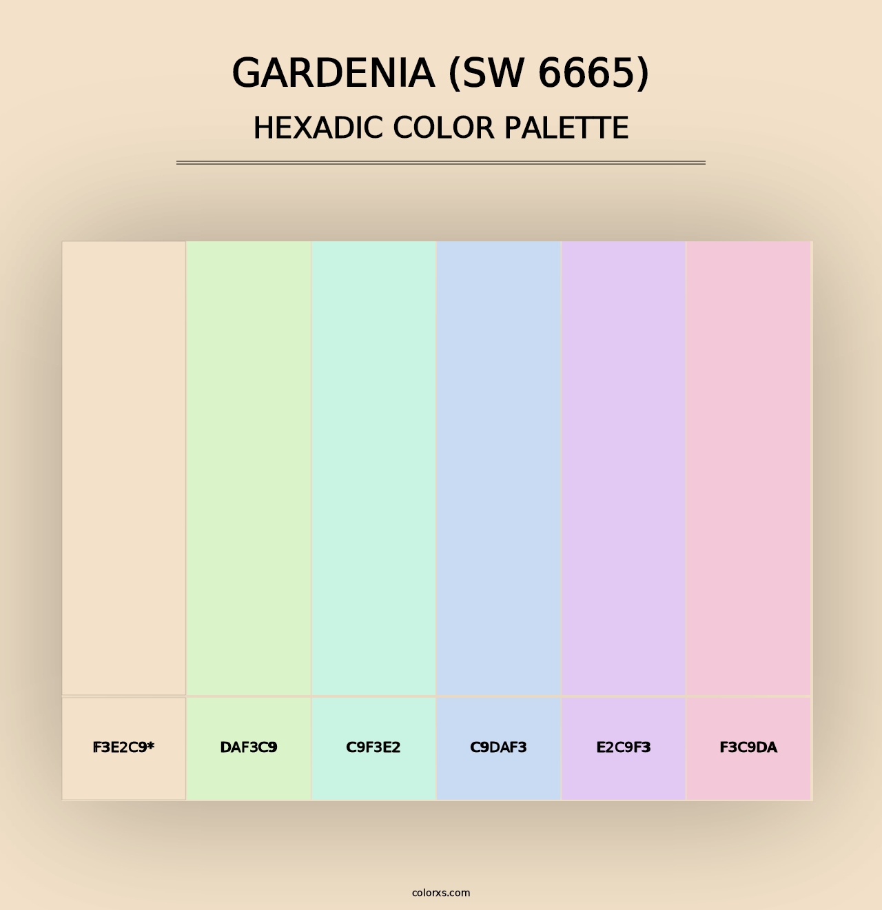 Gardenia (SW 6665) - Hexadic Color Palette