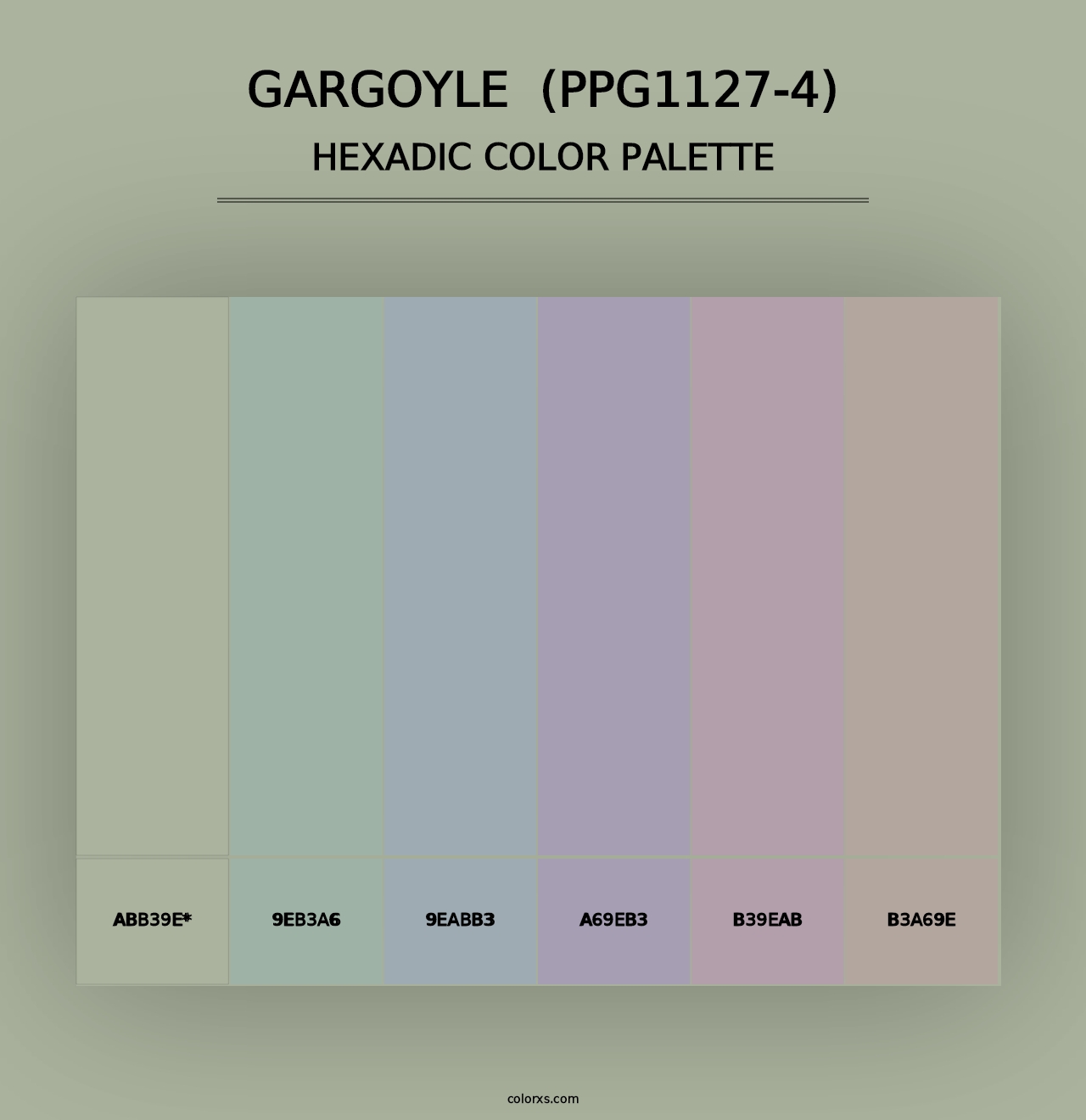 Gargoyle  (PPG1127-4) - Hexadic Color Palette