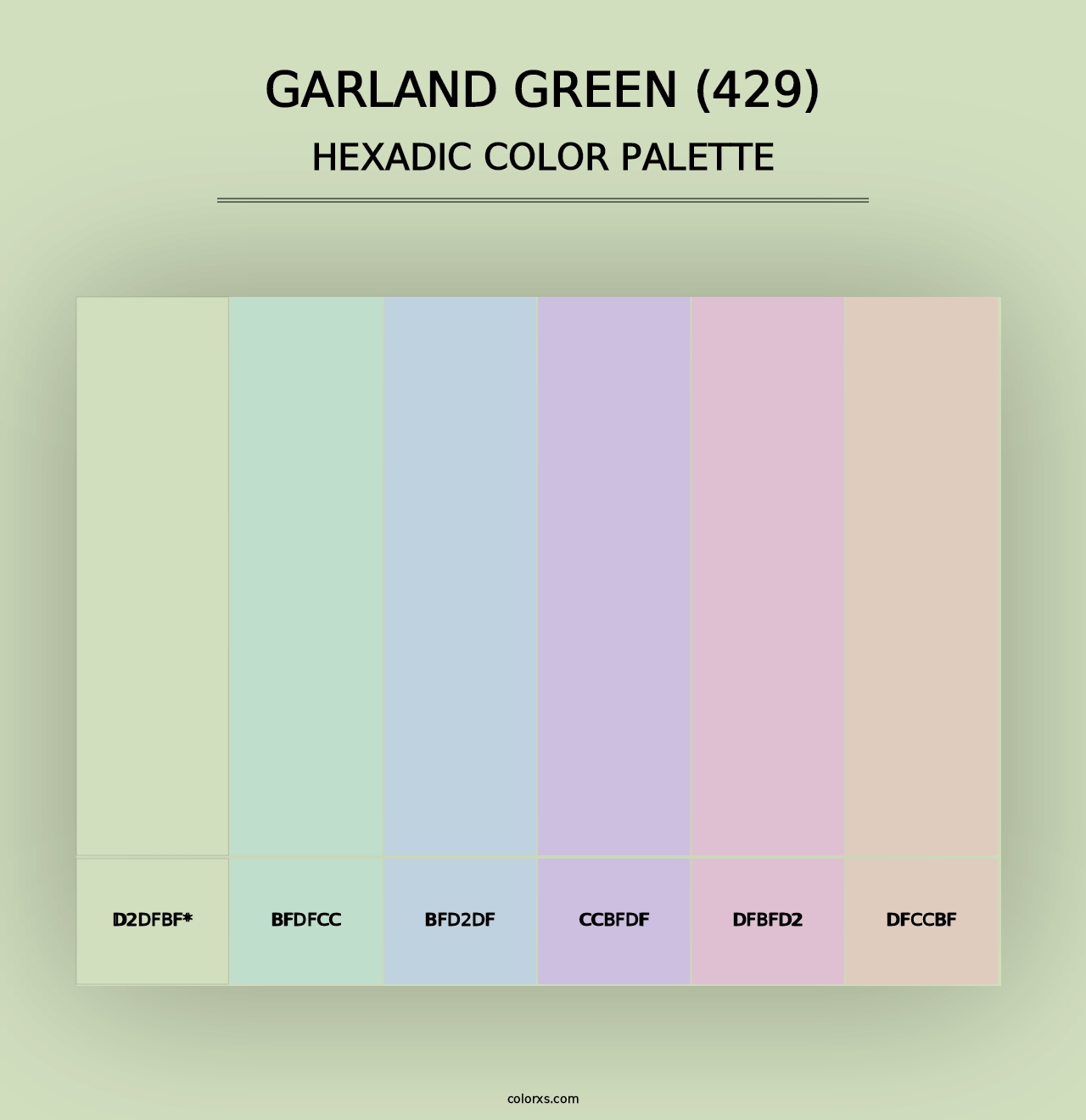 Garland Green (429) - Hexadic Color Palette