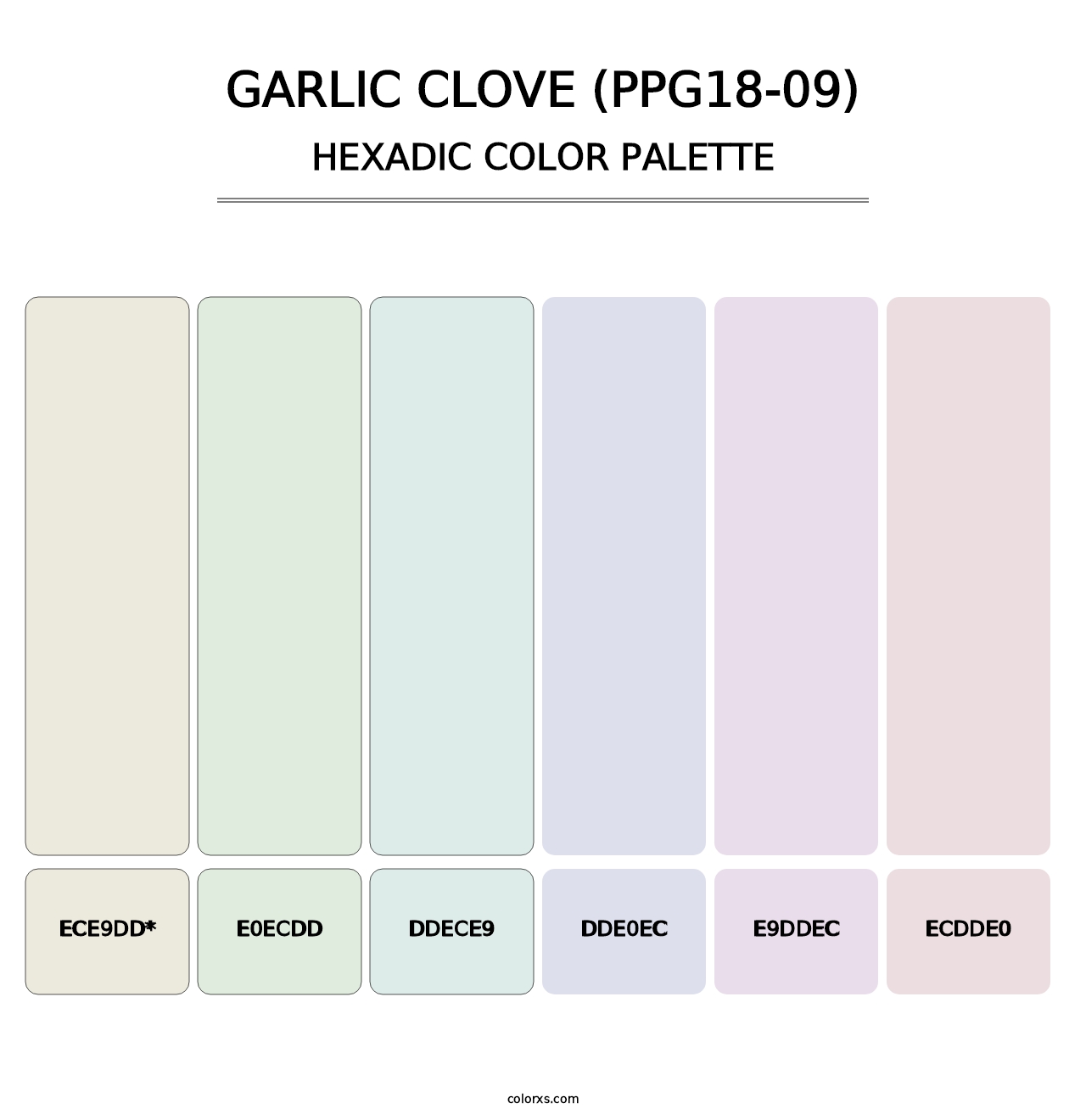 Garlic Clove (PPG18-09) - Hexadic Color Palette