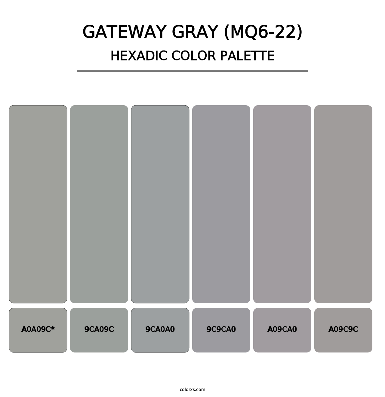 Gateway Gray (MQ6-22) - Hexadic Color Palette