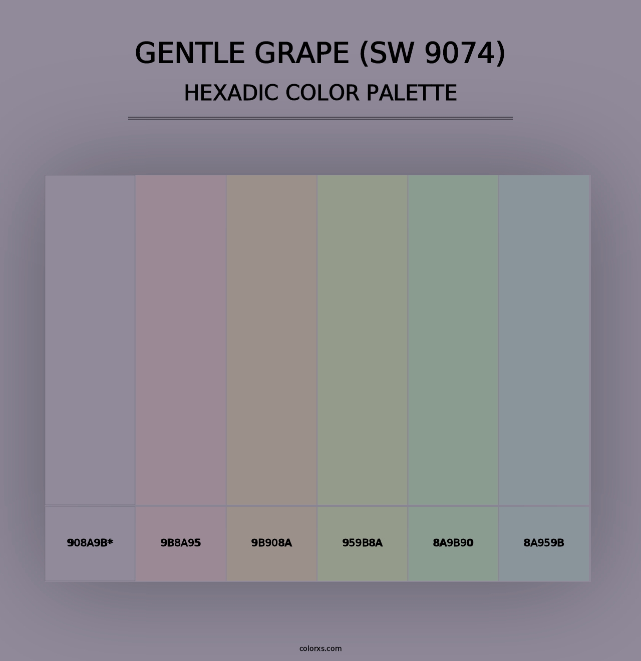 Gentle Grape (SW 9074) - Hexadic Color Palette