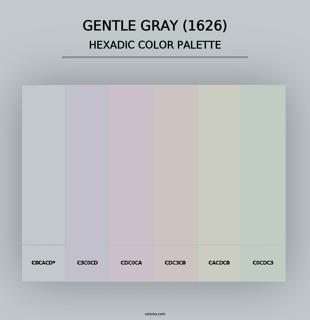 Gentle Gray (1626) - Hexadic Color Palette