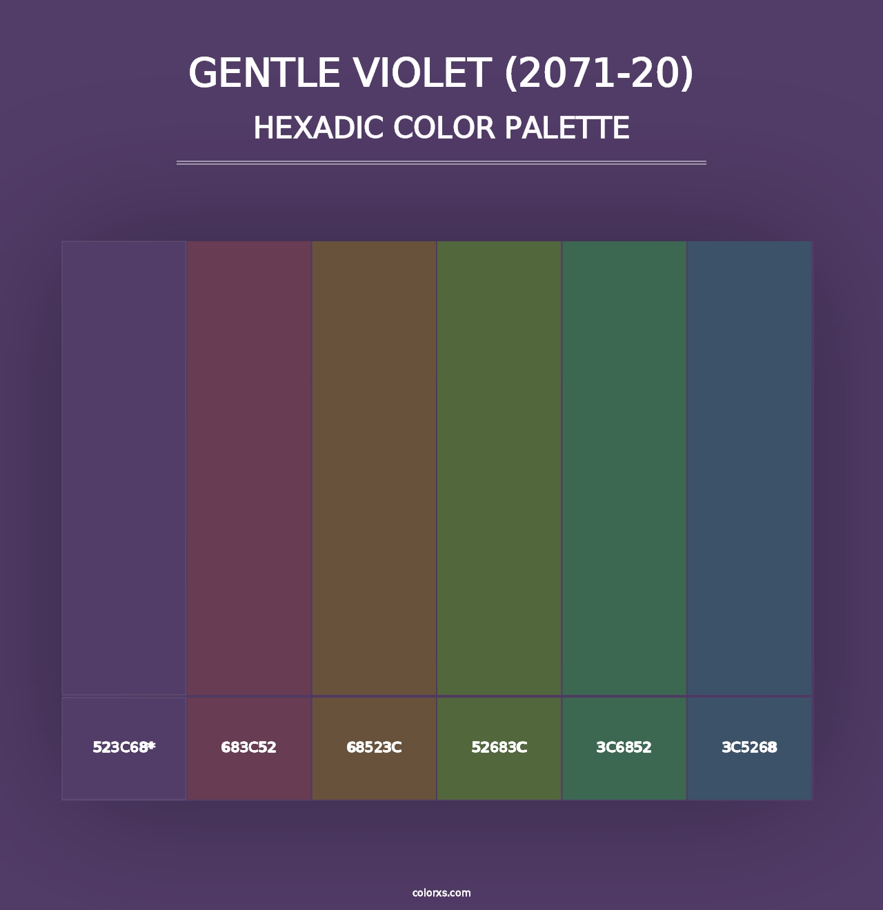 Gentle Violet (2071-20) - Hexadic Color Palette