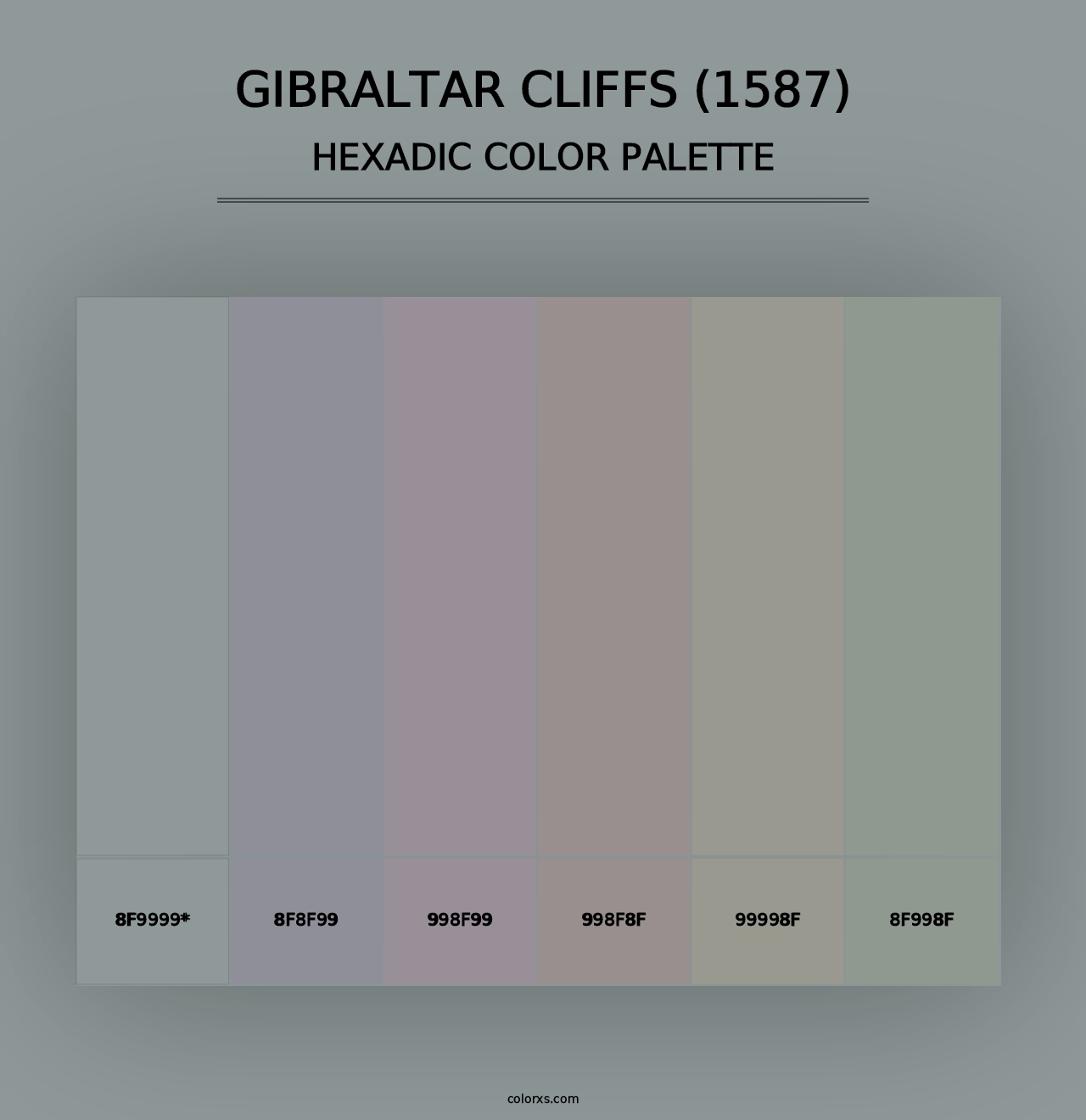 Gibraltar Cliffs (1587) - Hexadic Color Palette