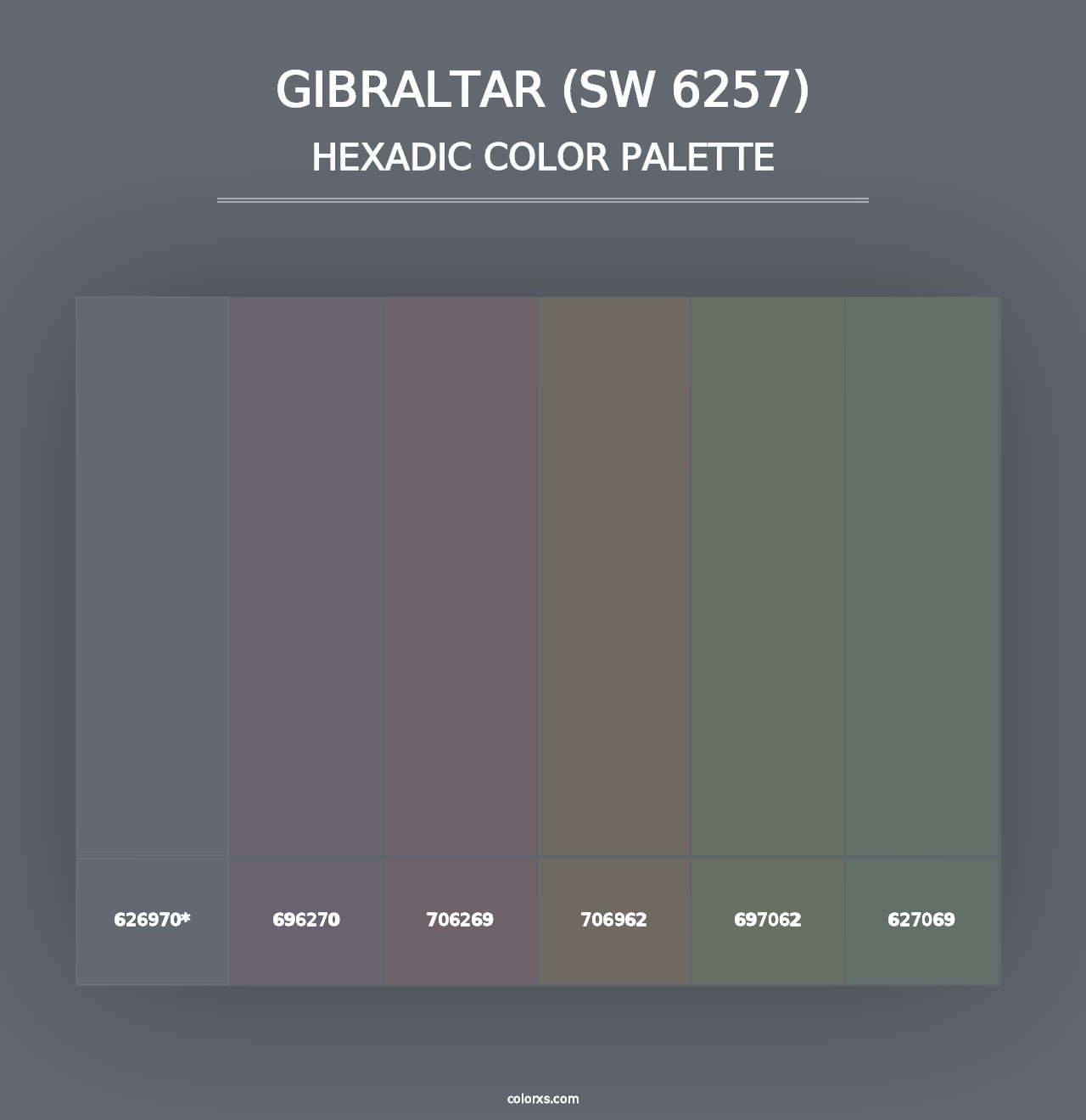 Gibraltar (SW 6257) - Hexadic Color Palette