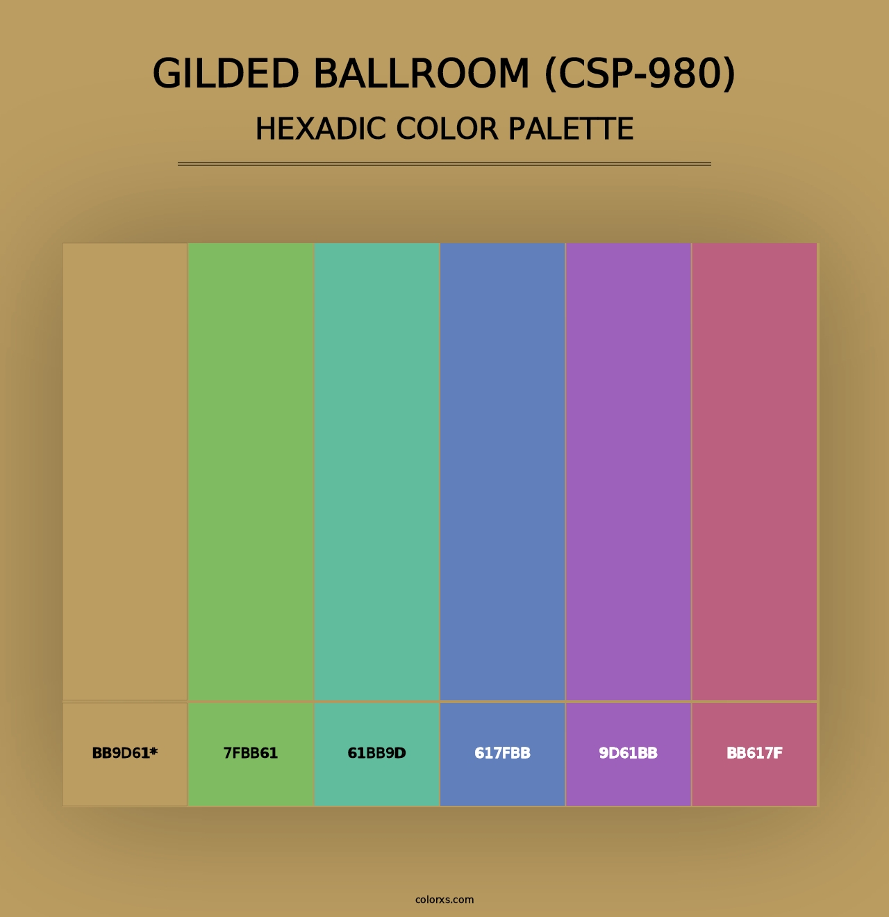 Gilded Ballroom (CSP-980) - Hexadic Color Palette