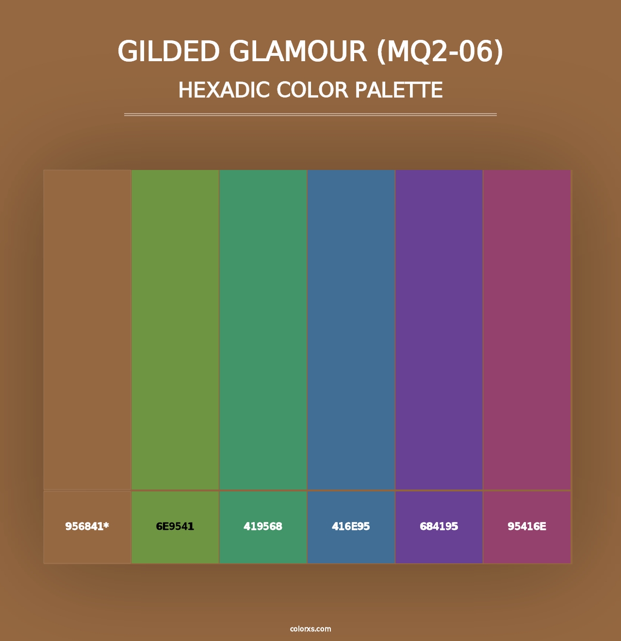 Gilded Glamour (MQ2-06) - Hexadic Color Palette