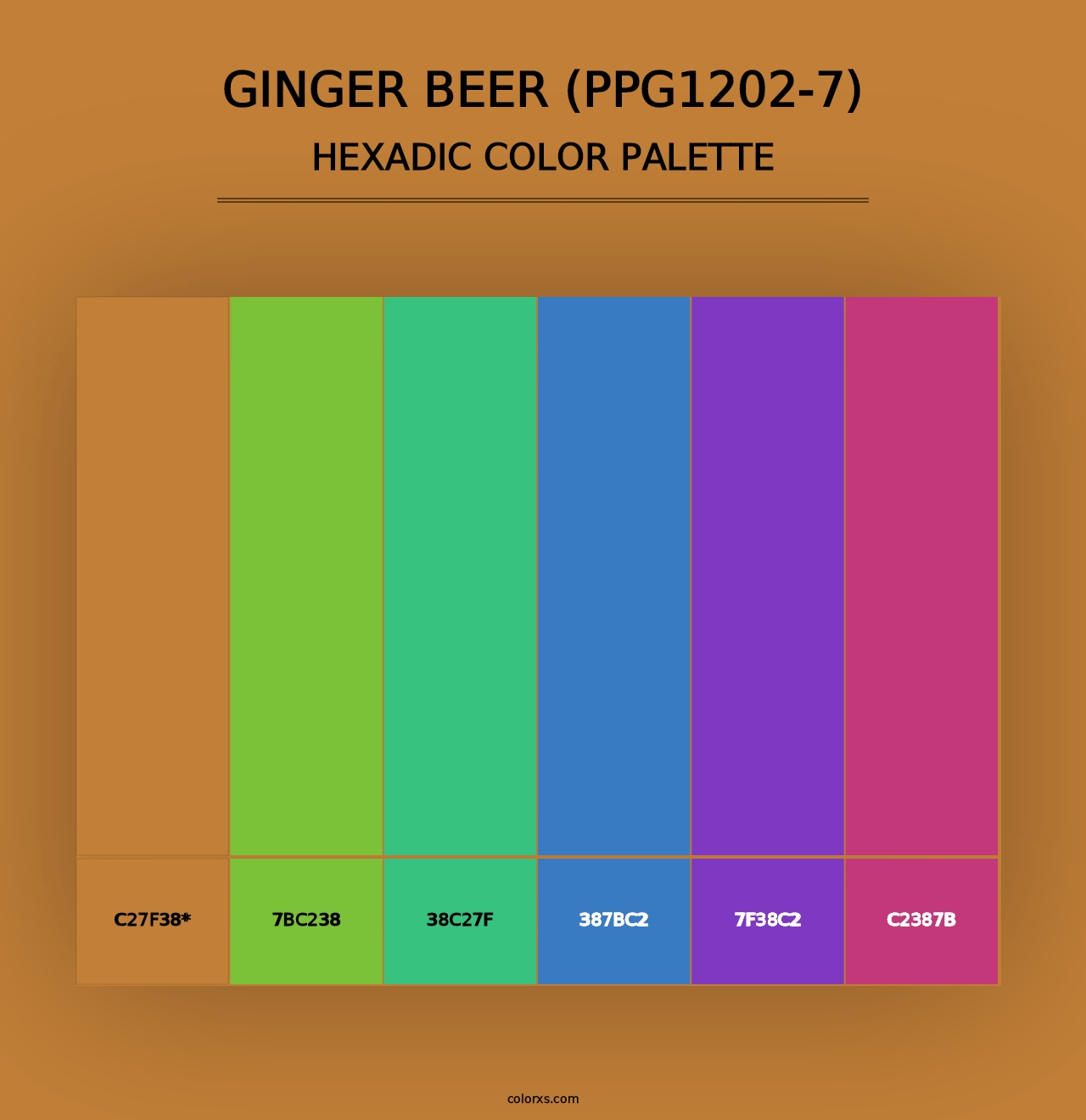 Ginger Beer (PPG1202-7) - Hexadic Color Palette