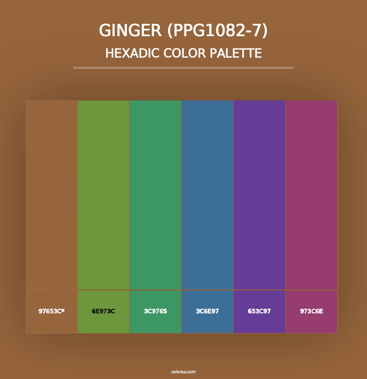 Ginger (PPG1082-7) - Hexadic Color Palette