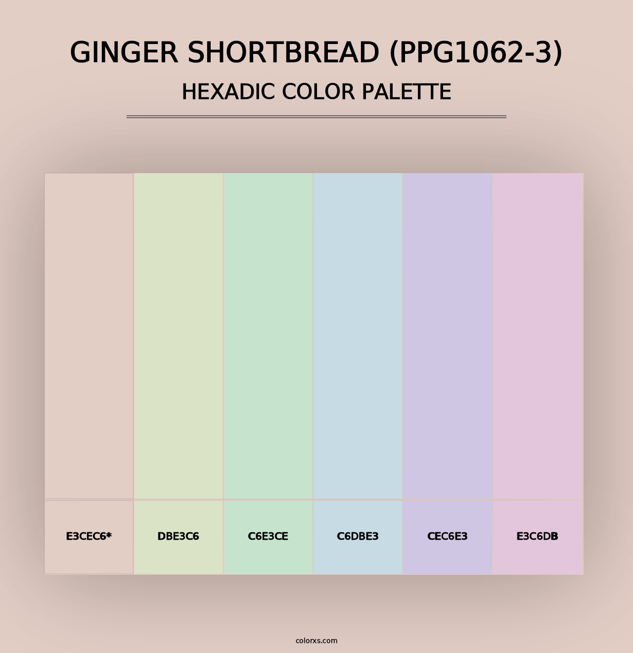 Ginger Shortbread (PPG1062-3) - Hexadic Color Palette