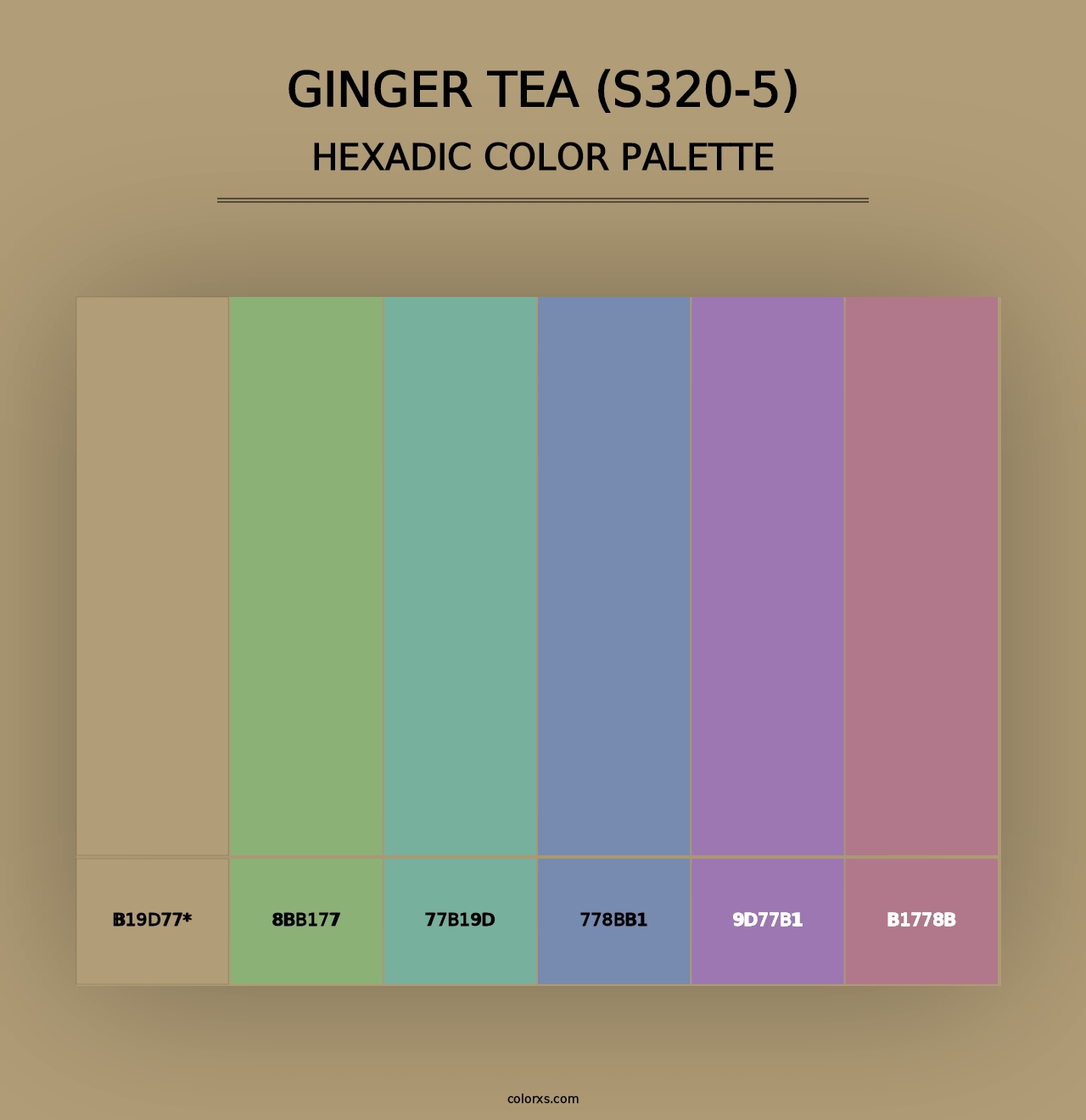 Ginger Tea (S320-5) - Hexadic Color Palette