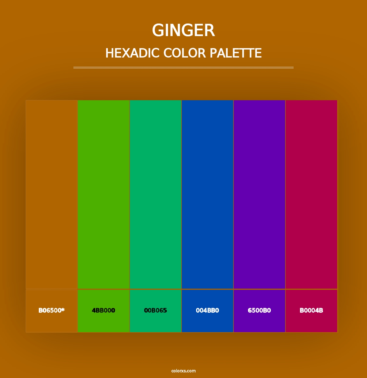 Ginger - Hexadic Color Palette