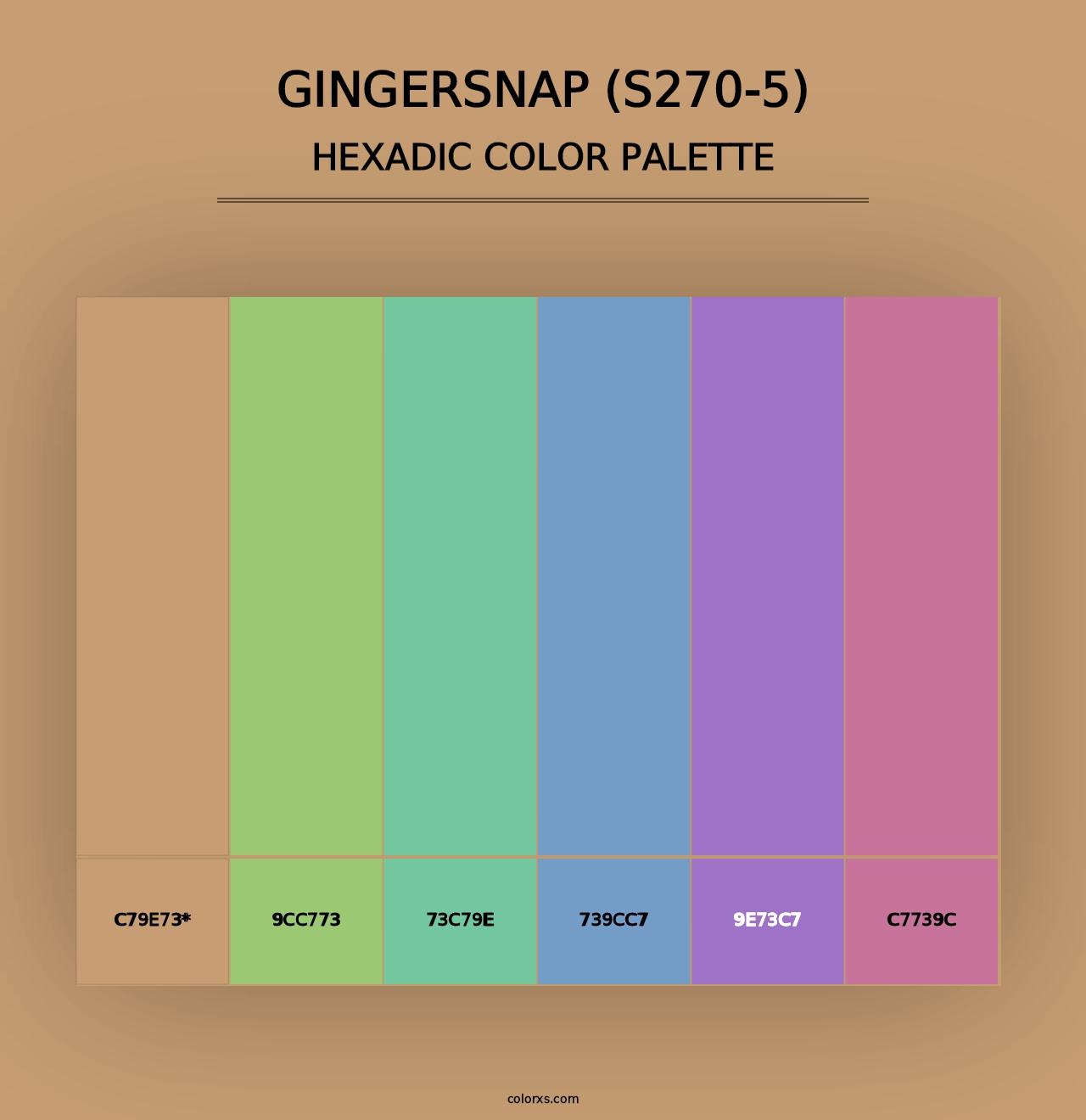 Gingersnap (S270-5) - Hexadic Color Palette