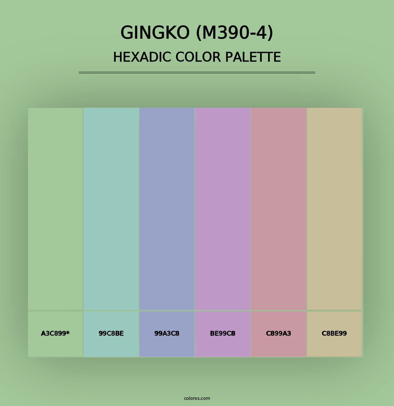 Gingko (M390-4) - Hexadic Color Palette