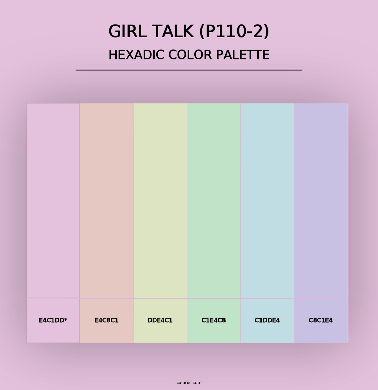 Girl Talk (P110-2) - Hexadic Color Palette