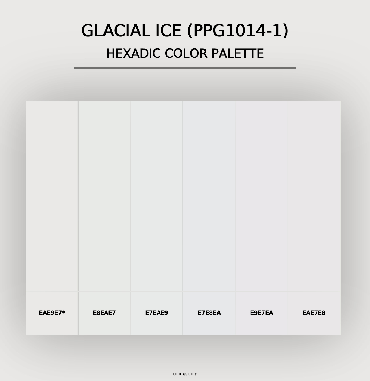 Glacial Ice (PPG1014-1) - Hexadic Color Palette