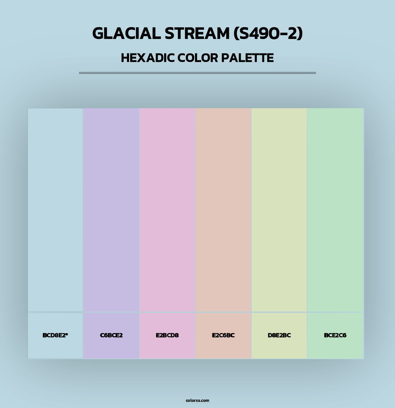 Glacial Stream (S490-2) - Hexadic Color Palette