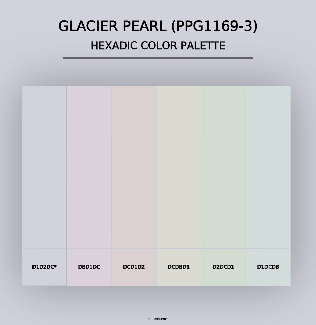 Glacier Pearl (PPG1169-3) - Hexadic Color Palette