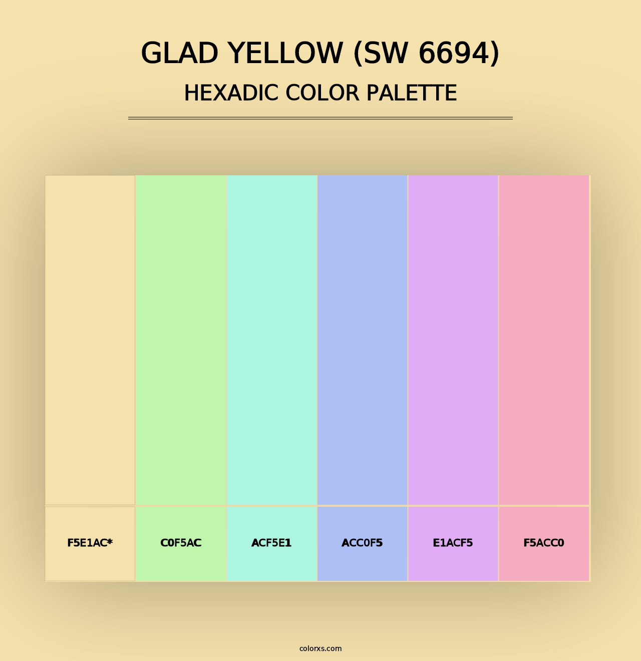 Glad Yellow (SW 6694) - Hexadic Color Palette