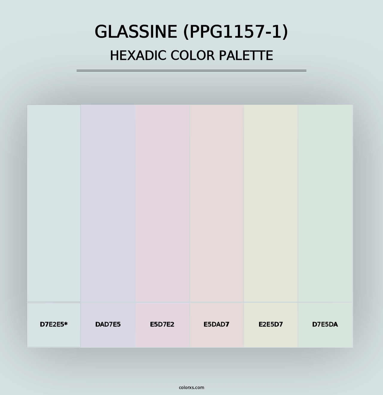 Glassine (PPG1157-1) - Hexadic Color Palette