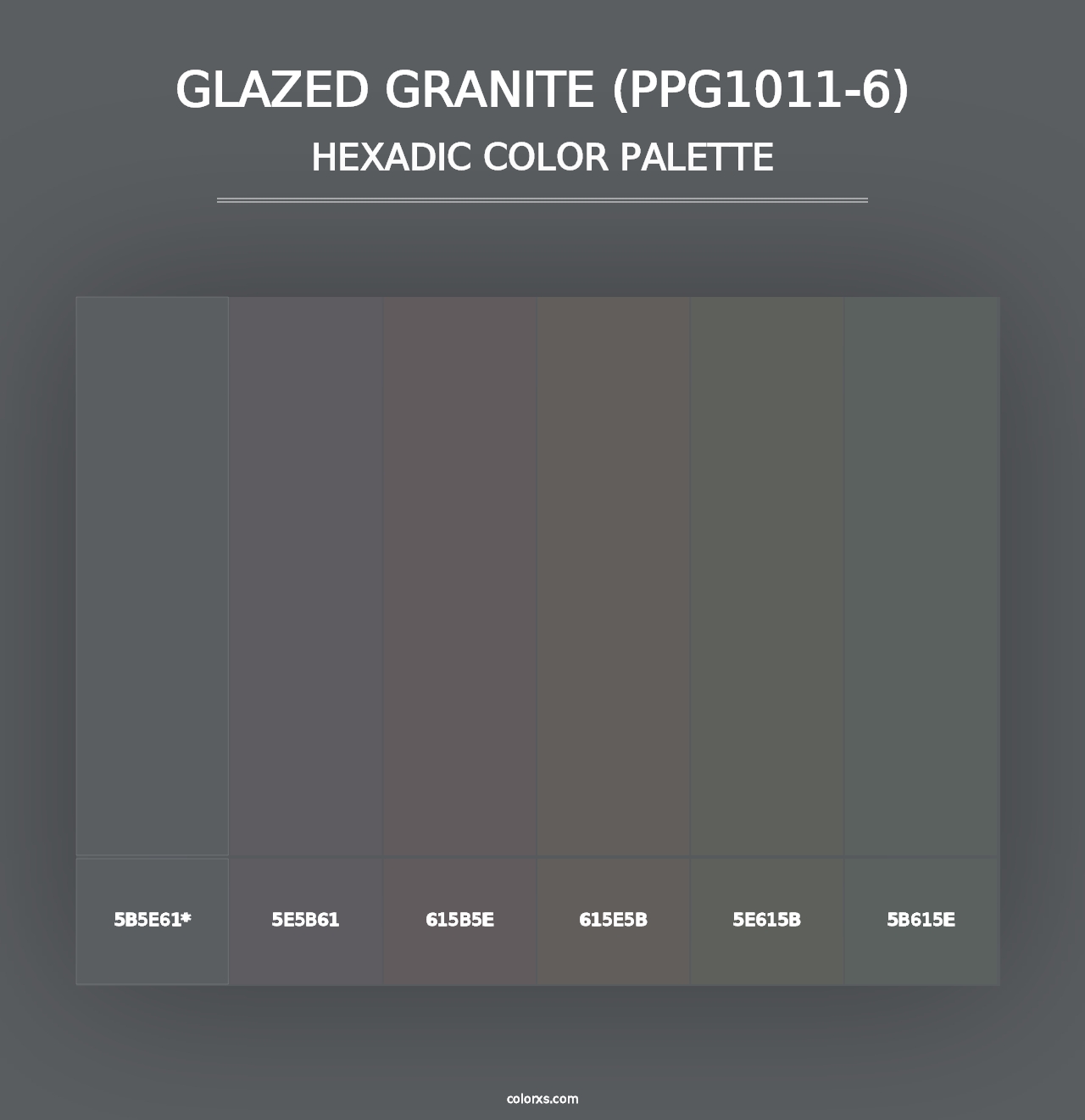 Glazed Granite (PPG1011-6) - Hexadic Color Palette