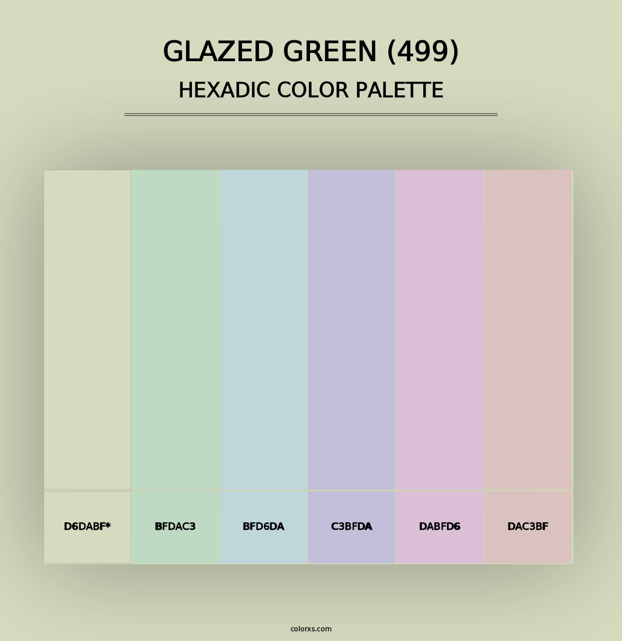 Glazed Green (499) - Hexadic Color Palette