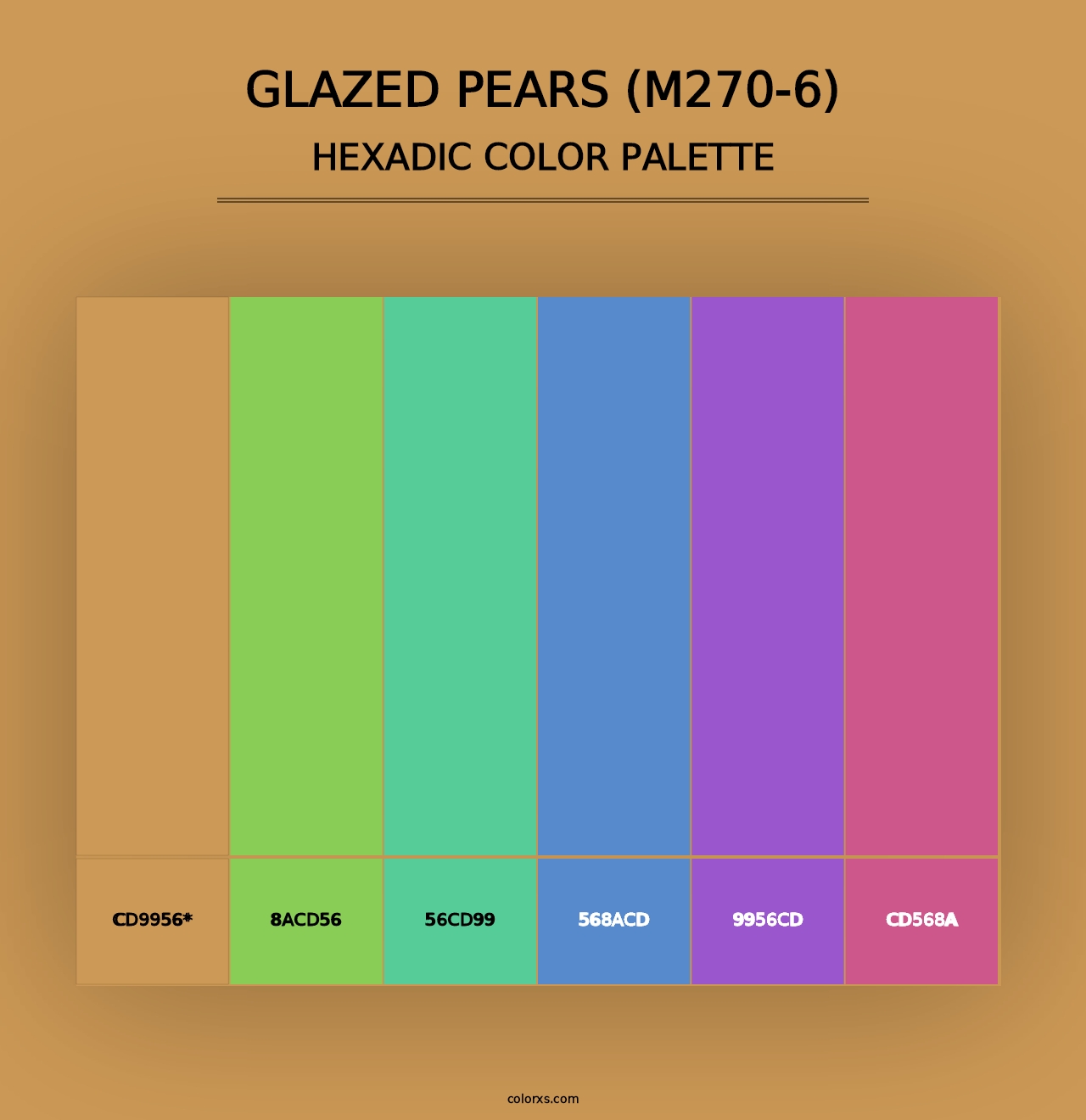 Glazed Pears (M270-6) - Hexadic Color Palette