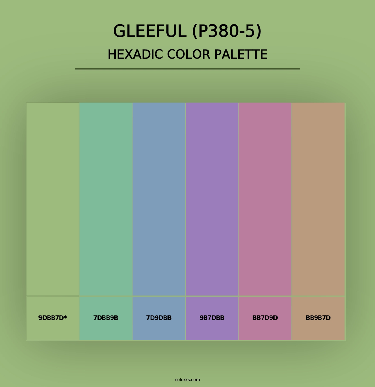 Gleeful (P380-5) - Hexadic Color Palette