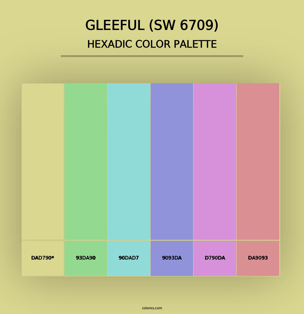 Gleeful (SW 6709) - Hexadic Color Palette