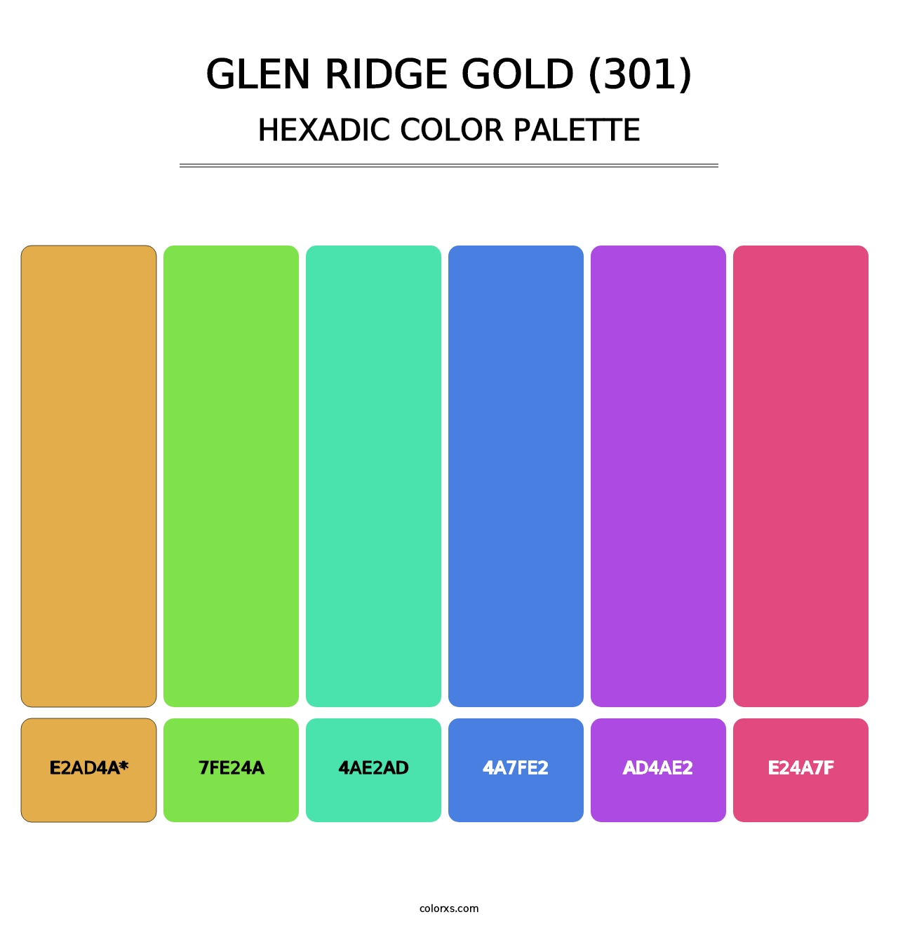 Glen Ridge Gold (301) - Hexadic Color Palette