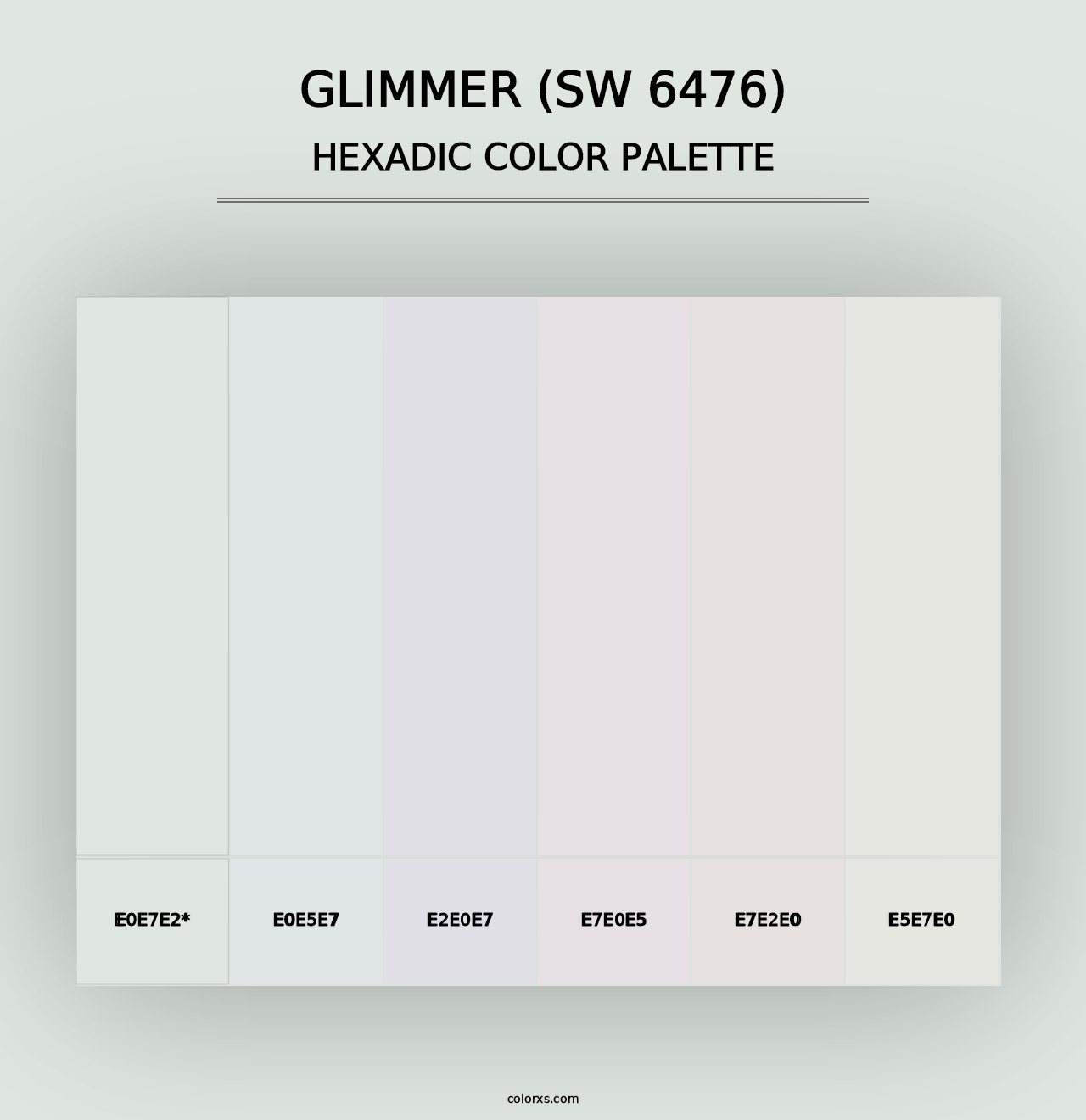 Glimmer (SW 6476) - Hexadic Color Palette