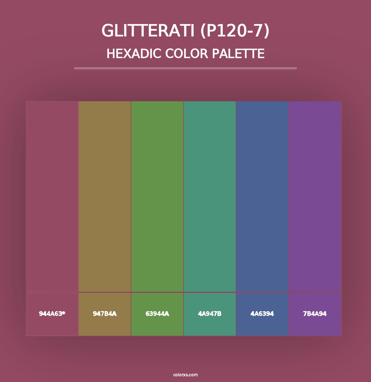 Glitterati (P120-7) - Hexadic Color Palette