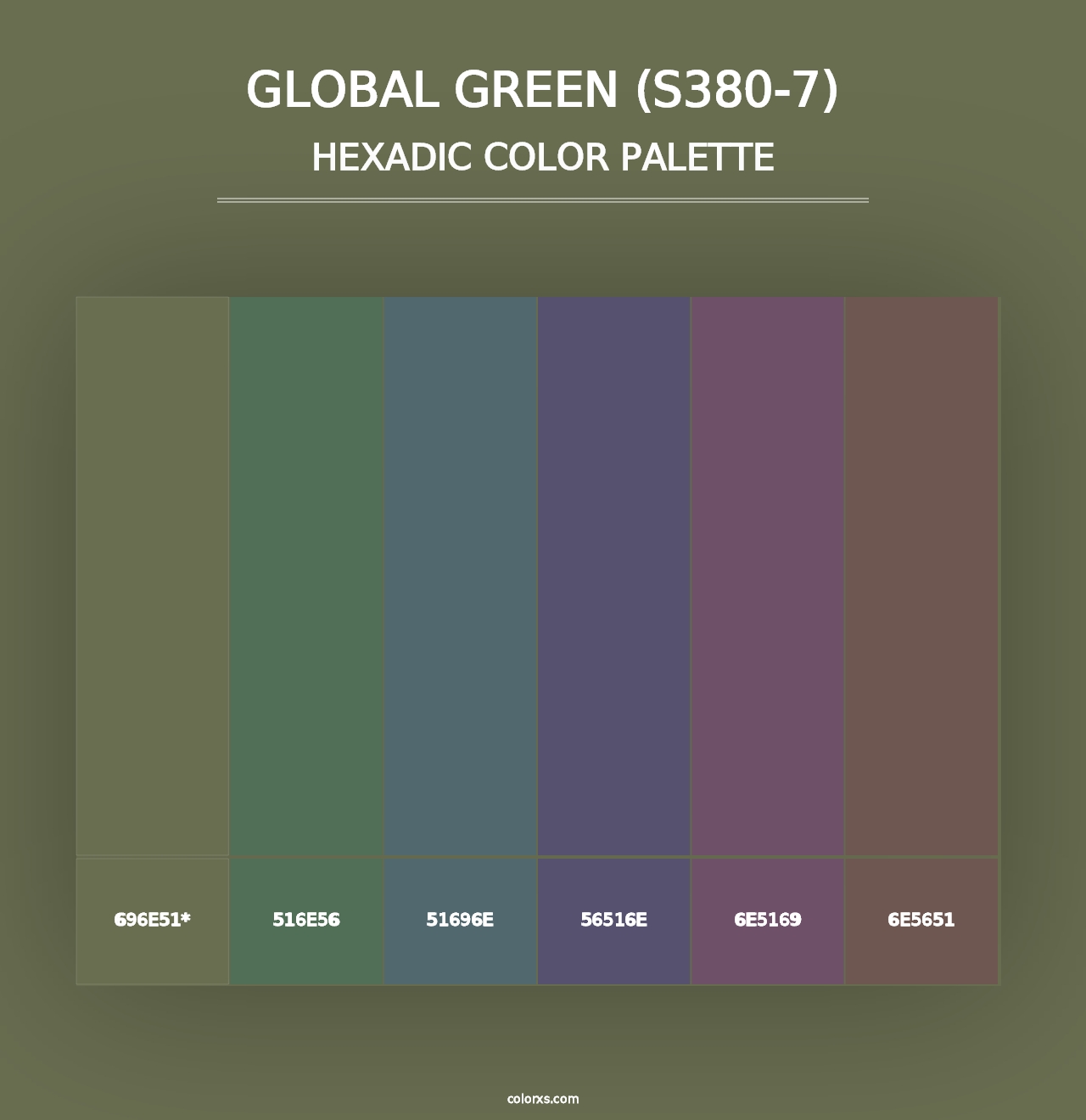 Global Green (S380-7) - Hexadic Color Palette